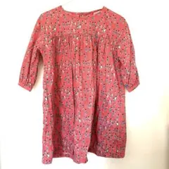 【新品　タグ付き】みなとのてんらんかい×リバティ　チュニック ロングブラウス みなとのてんらんかい リバティ ロングワンピース フレア グリーン