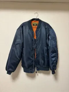 STUSSY×BEAMS ネイビー MA-1 フライトジャケット - メルカリ