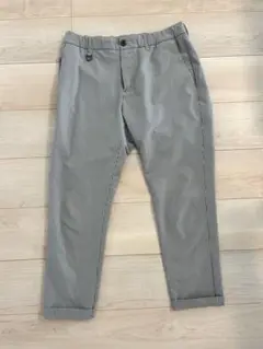 グレー ストライプ スラックス