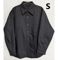 ユニクロU パテッドシャツジャケット Sサイズ ブラック 中綿ジャケット