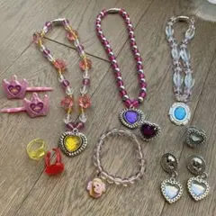 ディズニープリンセス　アクセサリー　セット　ネックレス　イヤリング　指輪