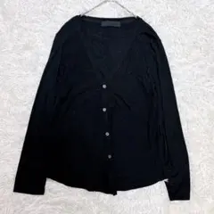 美品✨Roen 長袖ロングカーディガン スカル レザーパッチ シャドー
