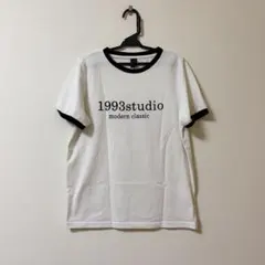 1993studio リンガーTシャツ ホワイト ブラック