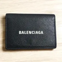 【未使用級】バレンシアガ 三つ折り財布 ブラック エブリデイ チェーン 未使用級】バレンシアガ 三つ折り財布 ブラック エブリデイ