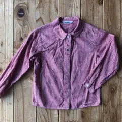 ファミリア ギンガムチェック ボタンシャツ