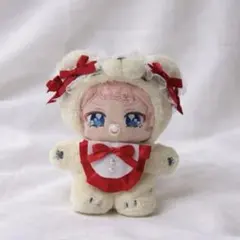 10〜12cm ぬいぐるみ ぬい服 いつぬい スタイ&ヘッドドレス　赤