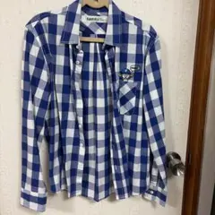 Laundry ベイスターズチェック柄 長袖シャツ ブルーのサムネイル