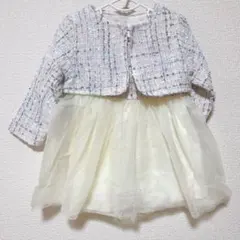 ベビー　キッズ　ワンピース　フォーマル　女の子　チュール　ジャケット　入園式