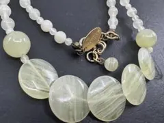 M7096 天然石　ネックレス　ヴィンテージ アクセサリー