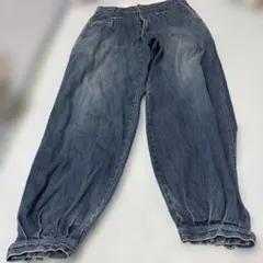 メンズ デニムワークパンツ 裾絞りデザイン サイズMのサムネイル