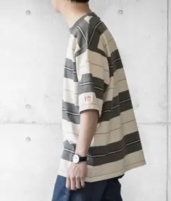 【毎日値下げ/早い者勝ち】 《JaVa別注》マルチボーダーオーバーサイズTシャツ