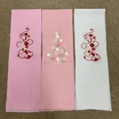 半衿　7才七五三　中古刺繍半衿　3枚セット