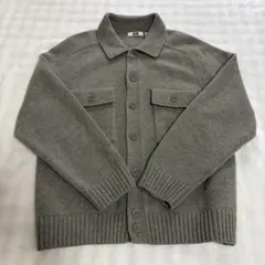 UNIQLO U ユニクロ ユー ラムニットジャケット M GREEN グリーン
