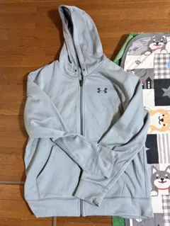 極美品】アンダーアーマー XL フルジップパーカー UAストーム 撥水 グレー