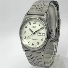 稼働品 SEIKO 腕時計 セイコー アルバ カレンダー クォーツ ビンテージ