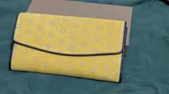 印傳長サイフ　黄色