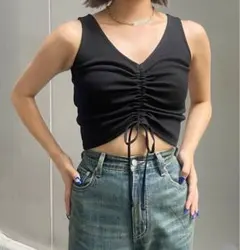 EVRIS ギャザーリボンタンクトップ