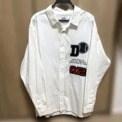 ZARA ホワイト長袖シャツ ロングシャツ