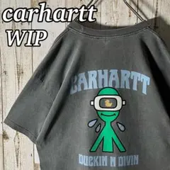 カーハートcathartt WIP くすみカラー プリントＴシャツ グレー Ｍ
