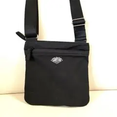 DANTON ブラック ソロテックスツイルショルダーバッグ