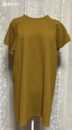 【ZARA trf】ザラ ワンピース チュニック ブラウス マスタード/カラシ色