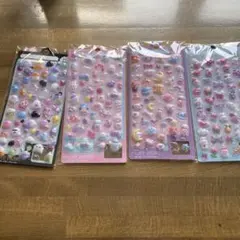 かわいい立体シール4シートセット