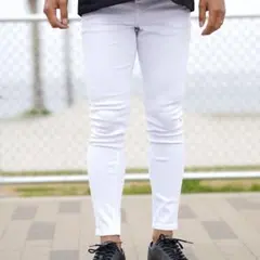 adamsJUGGLER マチュアホワイトデニムロングパンツ アダムスジャグラー