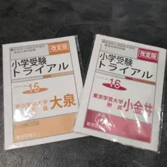 ハンカチ.ティッシュケース付 小学受験トライアル 東京学芸大附属2冊セットのサムネイル