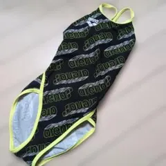 arena ブラック/イエロー ワンピース水着