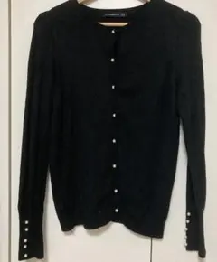 ZARA 黒 長袖カーディガン USA S