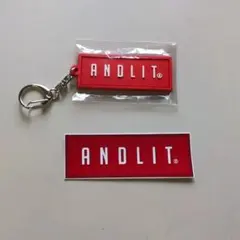 ANDLIT 赤 ロゴ キーホルダー