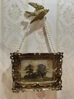 装飾的金属製フォトフレーム 鳥モチーフ