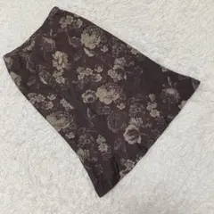 日本製【ルールド】(11) マーメードスカート フラワープリント エレガント