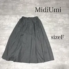 美品 MidiUmi マキシ丈 ロング フレアスカート Fのサムネイル