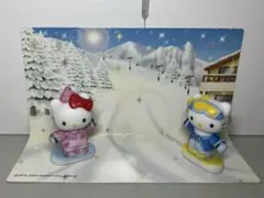 ハローキティ スノボー 冬 可愛い 置物のサムネイル