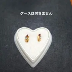 K18 ガーネット&ブルートパーズイヤリングのサムネイル