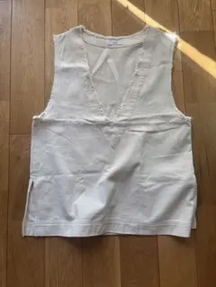 discoat コットンフリンジ深Vベスト