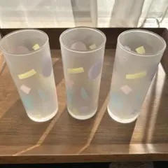 昭和レトロ　グラス　カメイガラス　3個　KAMEI GLASS JAPAN