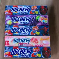 森永製菓 スパイダーマンハイチュウ3個 グレープ1個 山梨白桃1個のサムネイル