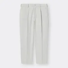 お値下げ中❗️新品未使用GUジーユードライワイドイージーアンクルパンツMグレー