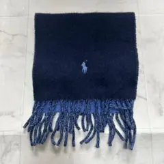 ラルフローレン ネイビーブルー マフラー