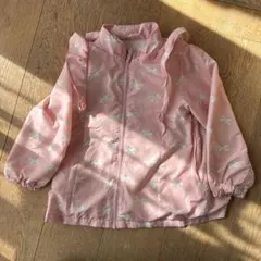 リボン柄ピンクジャケット フリル付き
