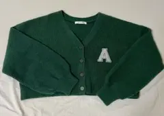 archives アルシーヴ カーディガン グリーン Aワッペン