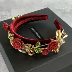 希少★ドルチェ＆ガッバーナ ベロア カチューシャ バラ ビジュー レディース 箱 2025年最新】D&G ／ Dolce＆Gabbana ヘアバンド・カチューシャの人気