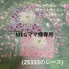 おしゃれなレースのポケットティッシュケース(25333のレース)2点セット