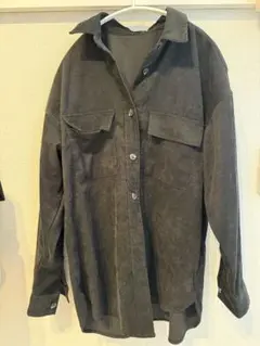 値下げ！GU コーデュロイ　ブラックシャツ