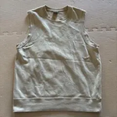 00s Nike ナイキ ベージュ 刺繍ロゴ スウェット ベスト L