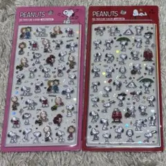 韓国限定　スヌーピー　PEANUTS ボンボンドロップシール　3D 2点セット