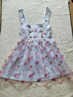 LIZLISA可愛い花柄ノースリーブミニワンピースFサイズ