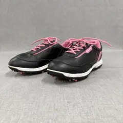 美品 kiss mark ゴルフシューズ レディース ブラック 22.5cm